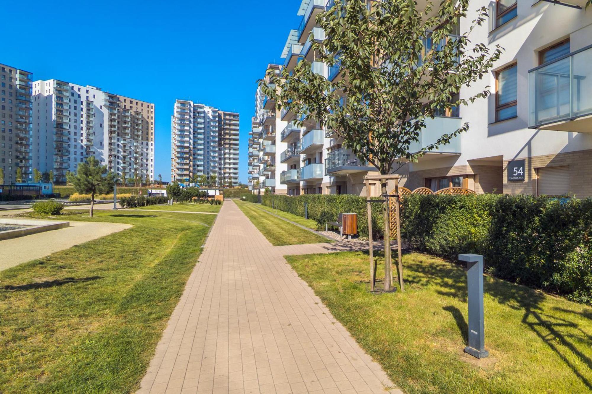Starowiejska Apartment With Balcony Next To Arena Gdansk Stadium By Noclegi Renters Exteriör bild